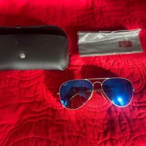 Ray Ban Aviators mirrored Blue